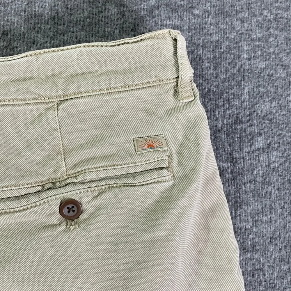 Faherty Pants Men 33x27 Coastline Chino Beige Stretch Trousers Modern